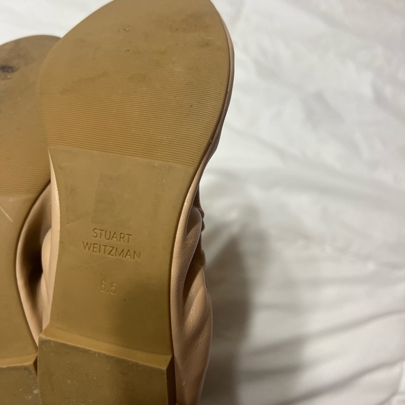 Stuart Weitzman Cream and Tan Flats - Picture 4 of 7